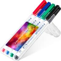 STAEDTLER Box mit 4 Lumocolor whiteboard pens bunt