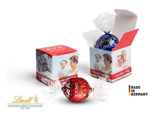 Lindt Lindor Kugel im Werbewürfel inkl. 4c Druck