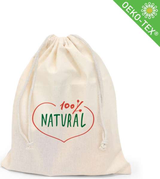 Zugbeutel COLOMBO mit Kordelzug-Henkeln, BIO
